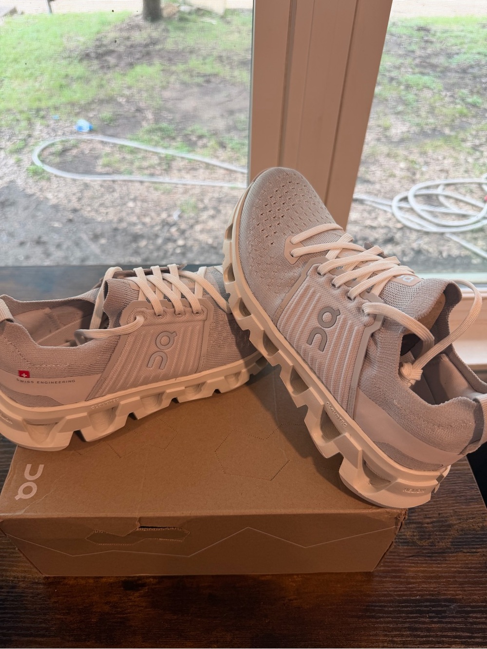 W7.5 -Cloudswift 4 - Grey/White/Lavender On Cloud Running Shoes